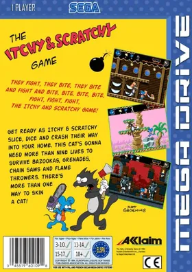 Itchy & Scratchy Game, The (USA) (Proto) box cover back